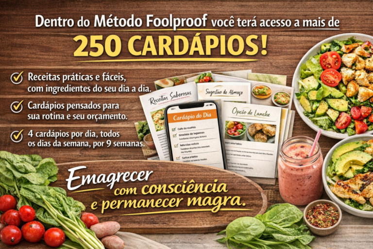 Cardápios inclusos no metodo foolproof
